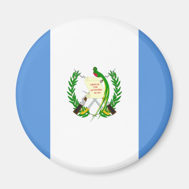 Guatemala Flagga GT Magnet (Framsidan)