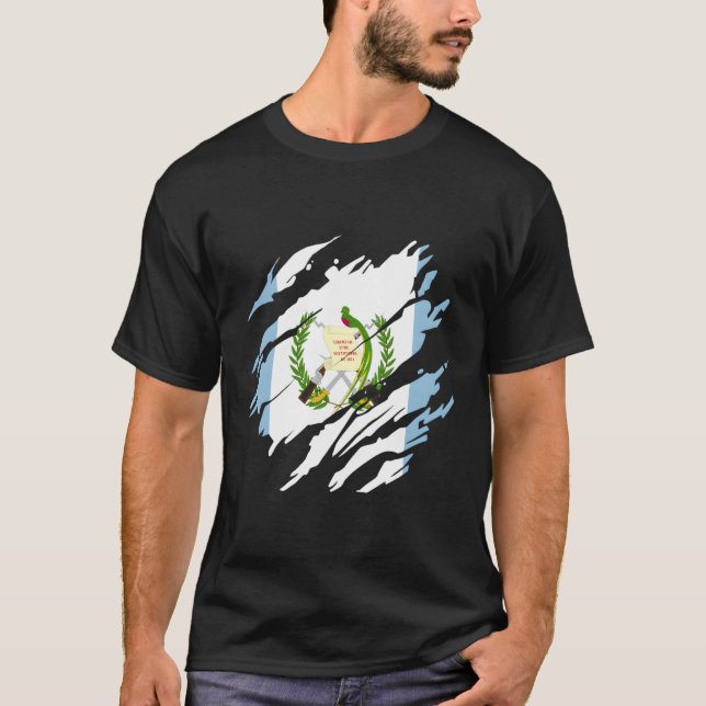 Guatemala Flagga Guatemalan T Shirt (Framsida)