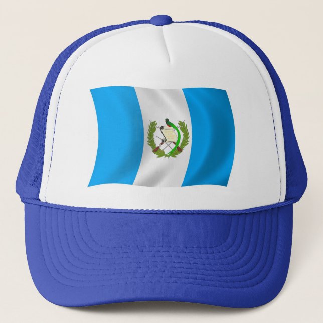 Guatemala Flagga Hat Truckerkeps (Framsida)