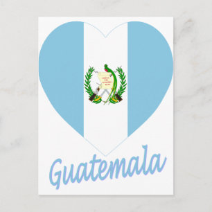 Guatemala Flagga Heart Vykort