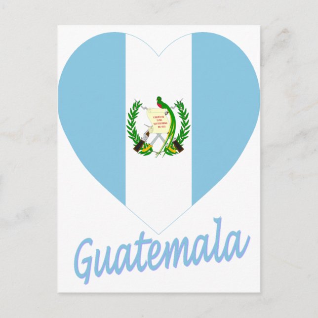 Guatemala Flagga Heart Vykort (Framsida)