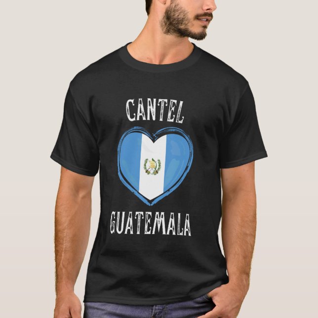 Guatemala Flagga Hjärta Cantel Stad T Shirt (Framsida)