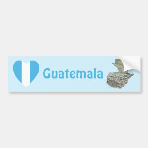 Guatemala Flagga Hjärta + Karta Bildäckslimma Bildekal