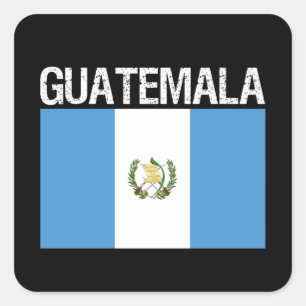 Guatemala,flagga i Guatemala Fyrkantigt Klistermärke