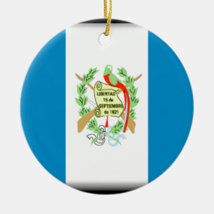 Guatemala flagga julgransprydnad keramik