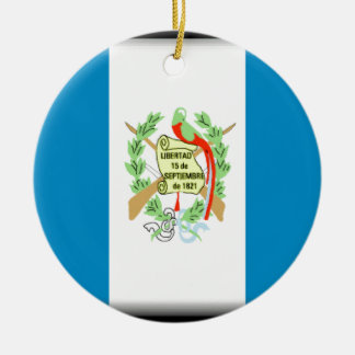 Guatemala flagga julgransprydnad keramik