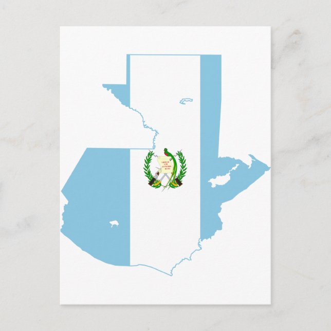 Guatemala Flagga Karta GT Vykort (Framsida)