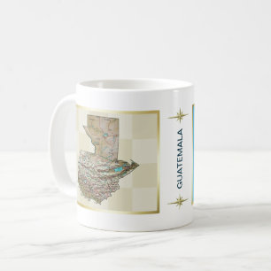 Guatemala Flagga + Karta Mugg