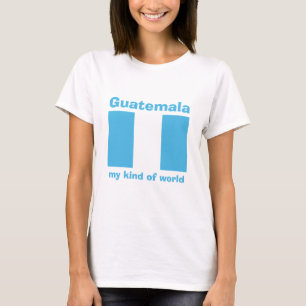 Guatemala Flagga + Karta + Text T-Shirt