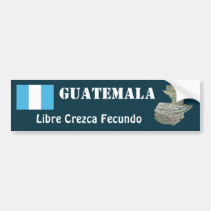 Guatemala flagga + Kartabildekal Bildekal