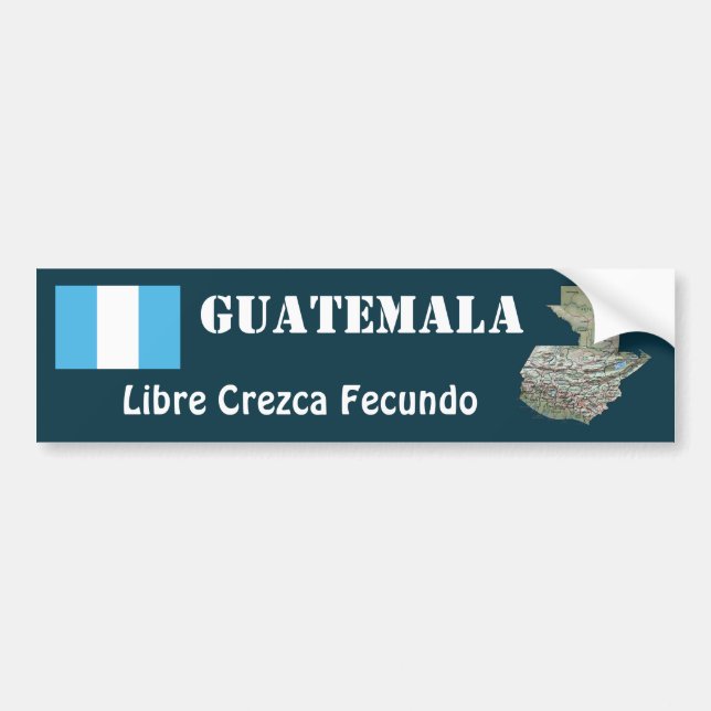 Guatemala flagga + Kartabildekal Bildekal (Framsidan)