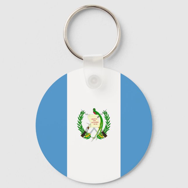 Guatemala Flagga Keychain Nyckelring (Framsida)