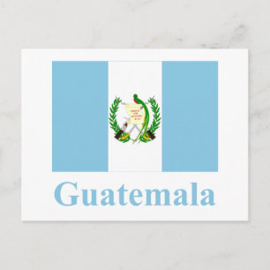 Guatemala Flagga med Namn Vykort