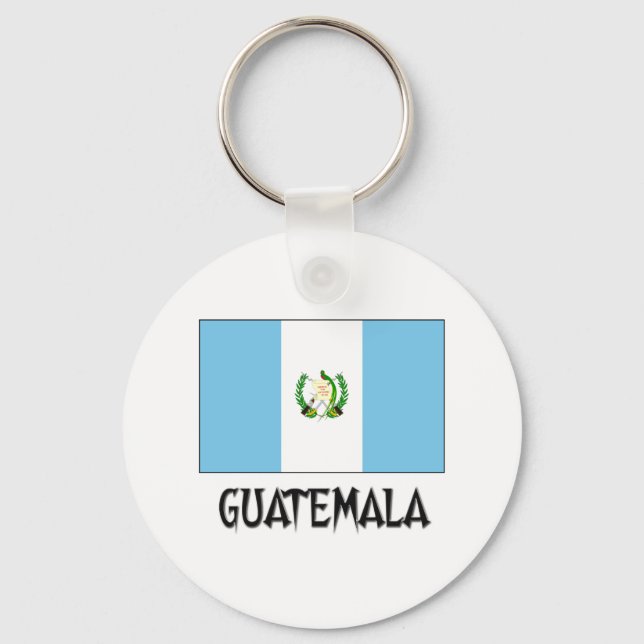 Guatemala Flagga Nyckelring (Framsida)