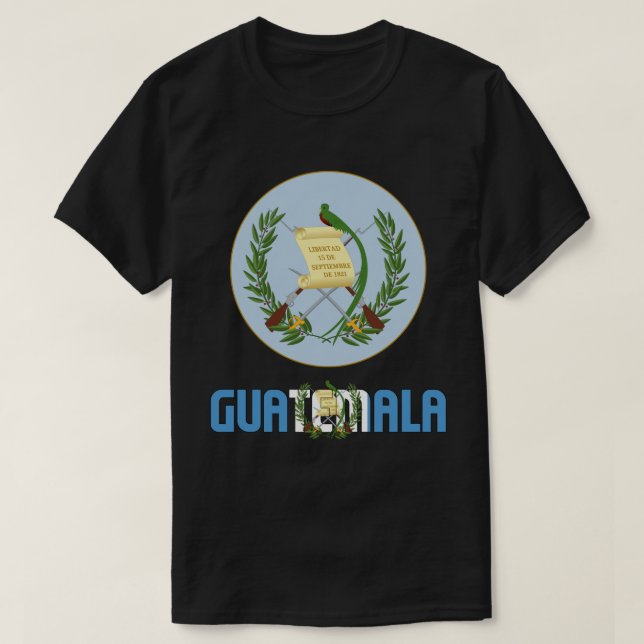 Guatemala Flagga och Jacka av Arm Patriotic T Shirt (Design framsida)
