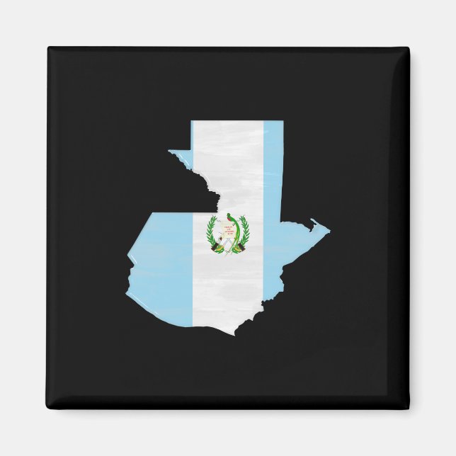 Guatemala flagga och karta magnet (Framsidan)