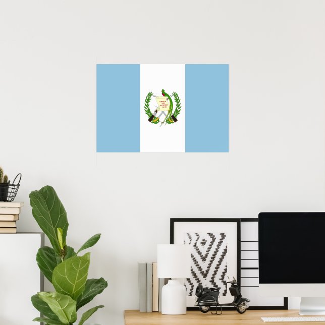 Guatemala flagga poster (Hemmakontoret)