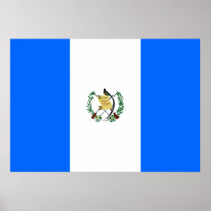 Guatemala Flagga Poster