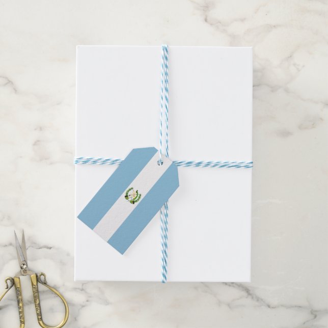 Guatemala flagga presentetikett (Med Snöre)