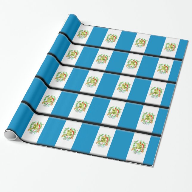 Guatemala flagga presentpapper (Utrullad)