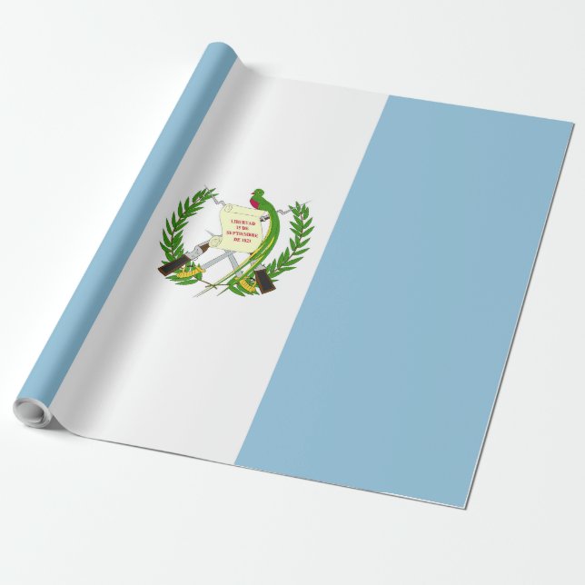 Guatemala flagga presentpapper (Utrullad)