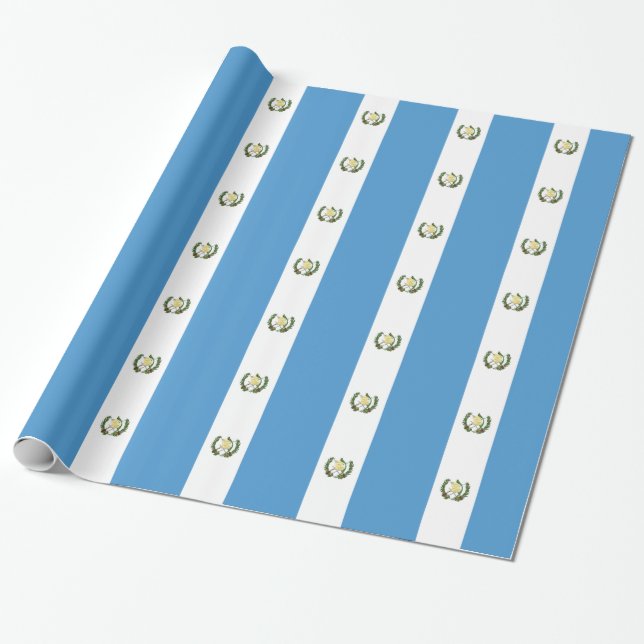 Guatemala flagga presentpapper (Utrullad)