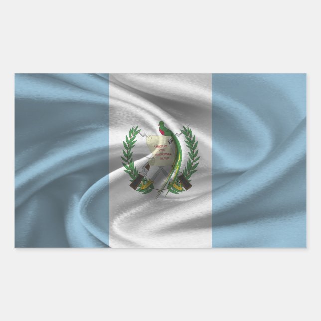 Guatemala Flagga Rektangulärt Klistermärke (Framsida)