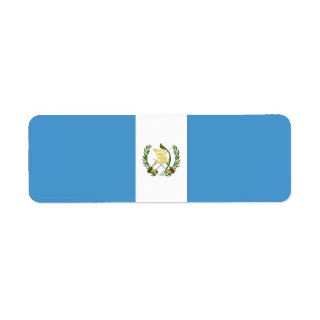 Guatemala flagga returadress etikett (Framsidan)