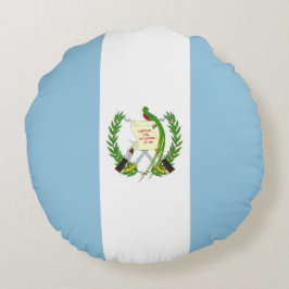 Guatemala flagga rund kudde