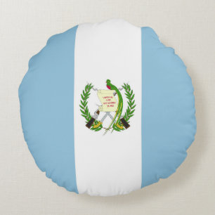 Guatemala flagga rund kudde