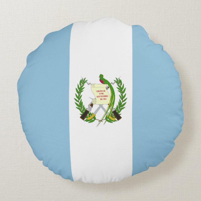 Guatemala flagga rund kudde (Baksidan)