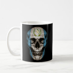 Guatemala Flagga Skull Guatemalan Roots Proud Patr Kaffemugg