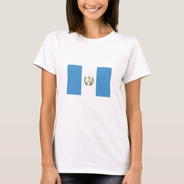 Guatemala Flagga T Shirt (Framsida)