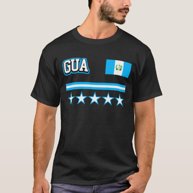 Guatemala Flagga T-shirt (Framsida)