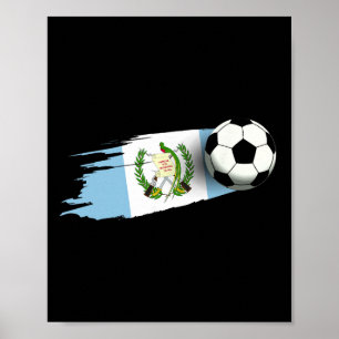 Guatemala Flagga Tröja Guatemalanska Fotbollslag G Poster