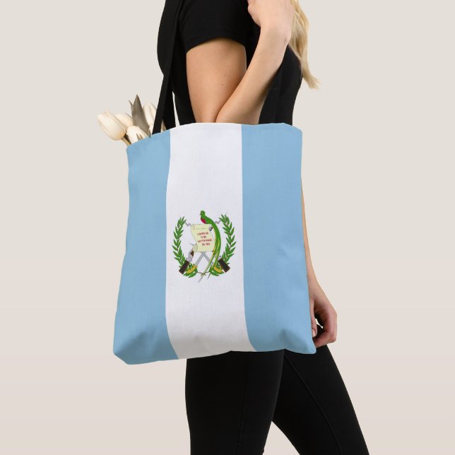 Guatemala flagga tygkasse (Närbild)