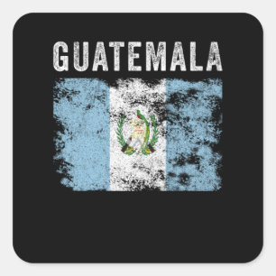 Guatemala Flagga Vintage - Guatemalan Flagga Fyrkantigt Klistermärke