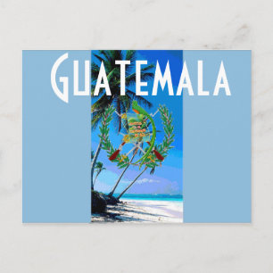 Guatemala flagga vykort