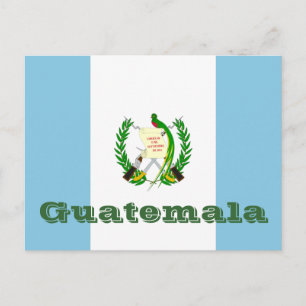 Guatemala flagga vykort