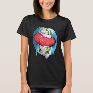 Guatemala Fläkt Flagga Mouth Soccer Guatemalan T Shirt