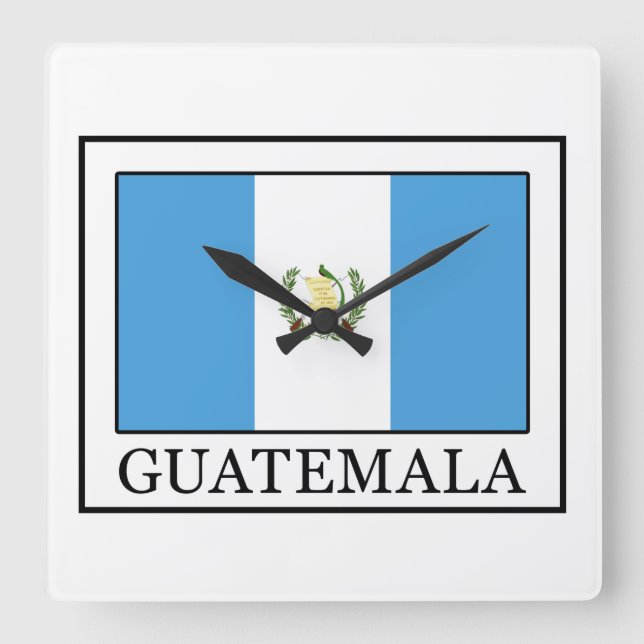 Guatemala Fyrkantig Klocka (Framsida)