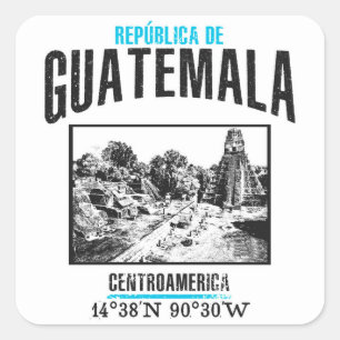 Guatemala Fyrkantigt Klistermärke
