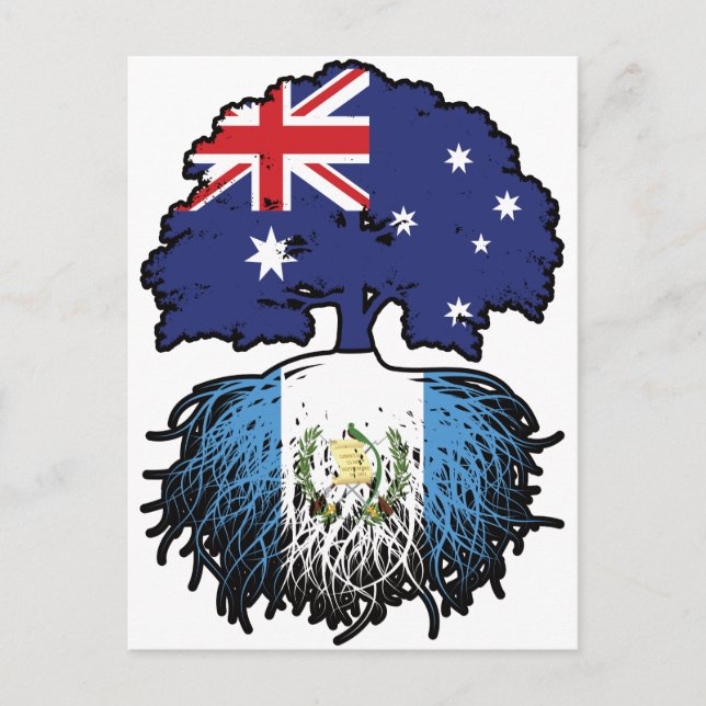 Guatemala gualanska Australien Australien Träd Vykort (Framsida)