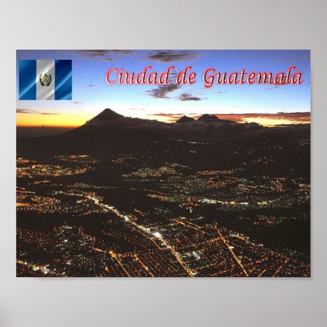 Guatemala - Guatemala City - Nattdagen - Poster (Framsidan)