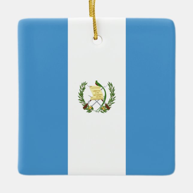 Guatemala (Guatemala) Flagga Julgransprydnad Keramik (Framsida)