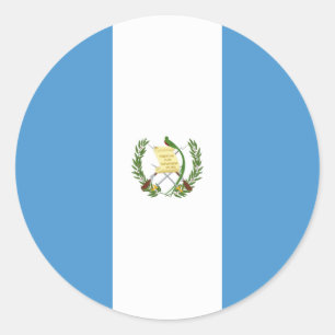 Guatemala (Guatemala)-Flagga Runt Klistermärke