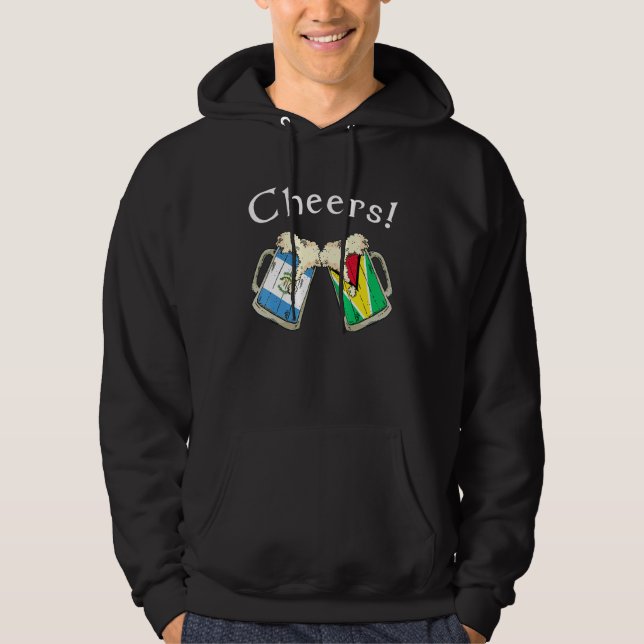 Guatemala Guayana Flag Cheers Beer Grown Patriot C Hoodie (Framsida)