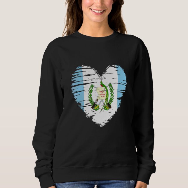 Guatemala Heart Guatemalan Flagga Guatemalan Pride T Shirt (Framsida)