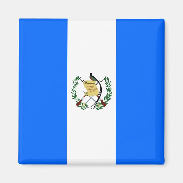 Guatemala Högkvalitativ Flagga Magnet (Framsidan)