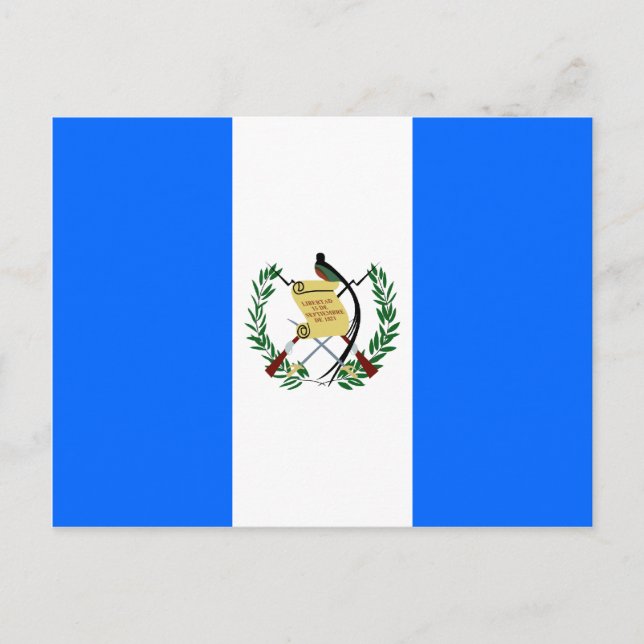 Guatemala Högkvalitativ Flagga Vykort (Framsida)